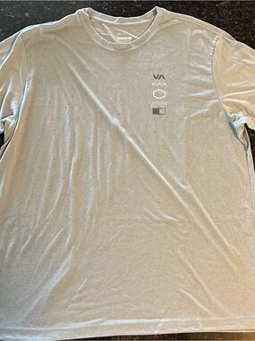RVCA Men's Light Grey Short Sleeve Graphic Tee